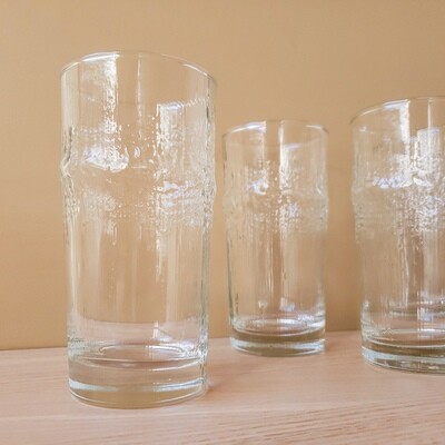 Set of Eight (8) Vintage 'Iittala Niva' Style Tumblers | Mid-Century Drinkware Set