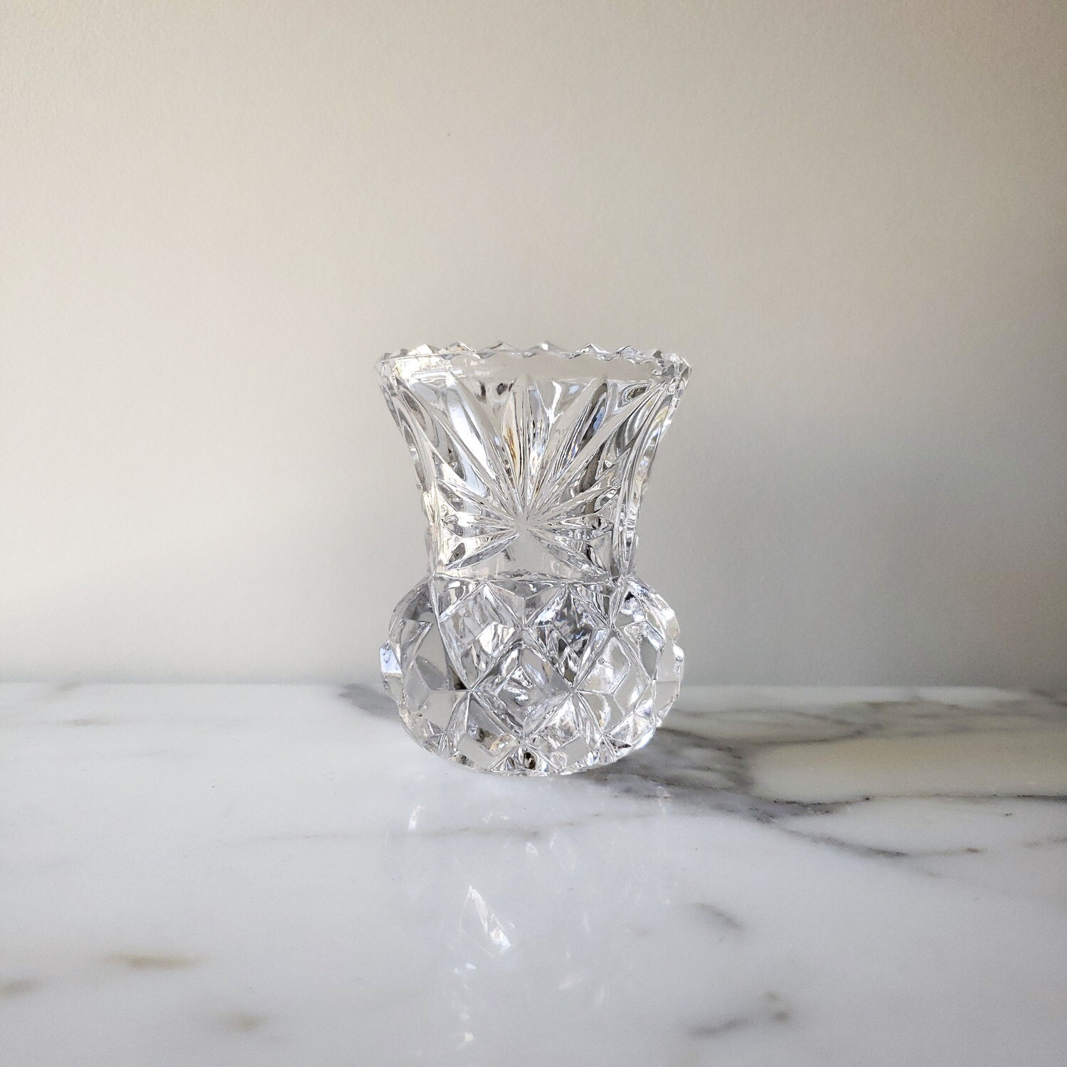 Vintage Hofbauer German Lead Crystal Mini Vase | 2 1/4"