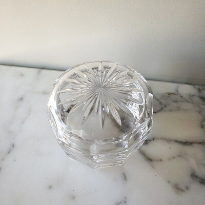 Vintage Atlantis Decagonal Crystal Jar w/ Lid