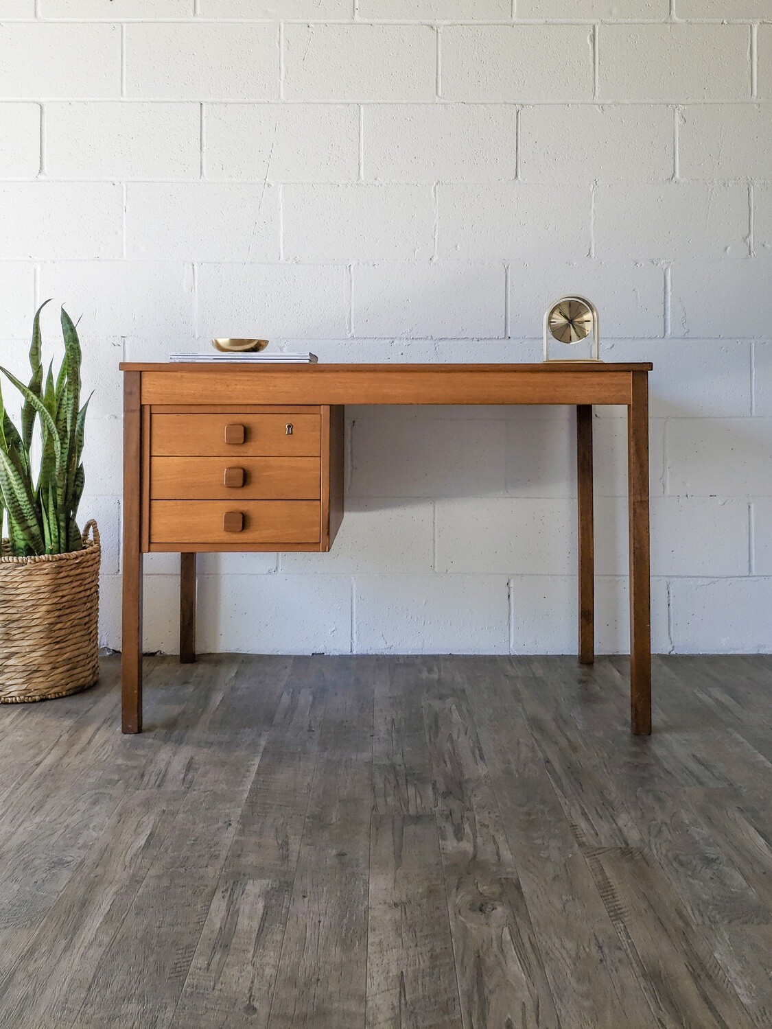 Mid-Century Danish Modern Teak Writing Desk by Domino Mobler