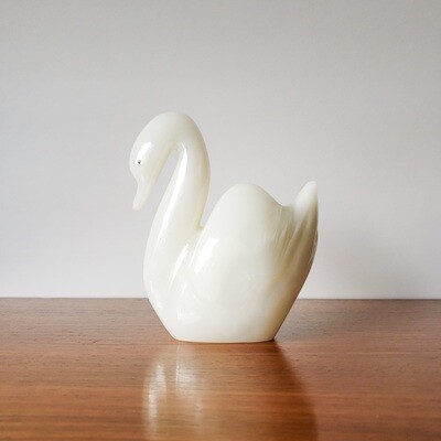Vintage Carved Onyx Swan Figurine | Made in Pakistan