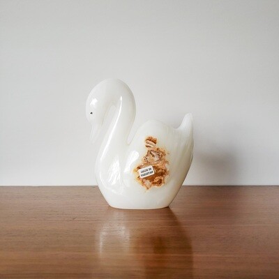 Vintage Carved Onyx Swan Figurine | Made in Pakistan