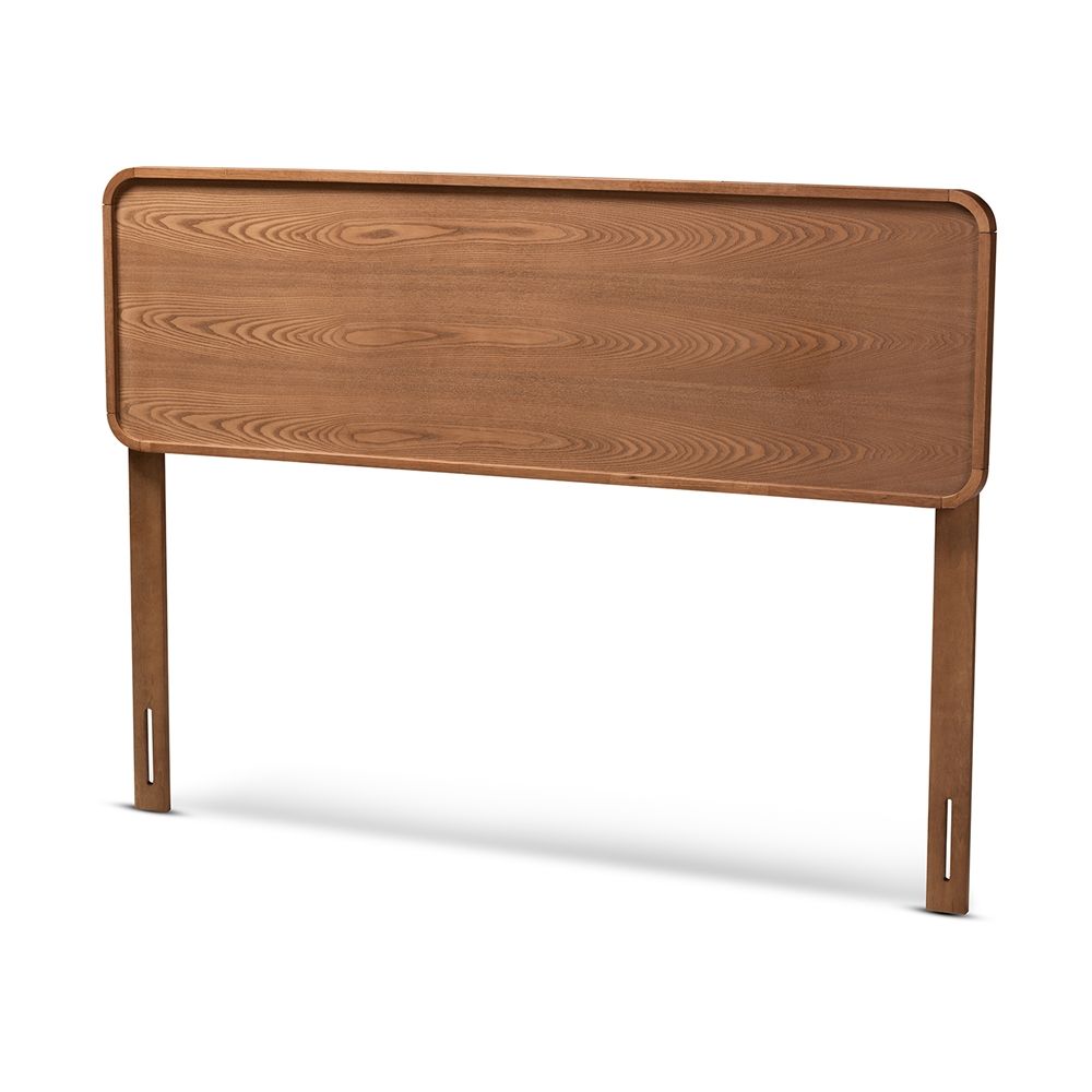 Mailene Mid-Century Modern Style Walnut Brown Finished Wood Full Size Headboard by Baxton Studio