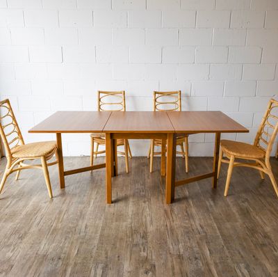 Vintage Danish Modern Teak Gate Leg Dining Table | (Chairs Sold Separately)