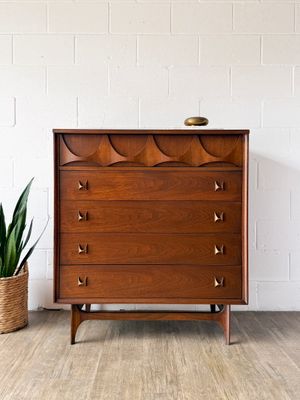 Vintage Mid-Century Modern Broyhill Premier Brasilia 5-Drawer Tallboy | Consignment