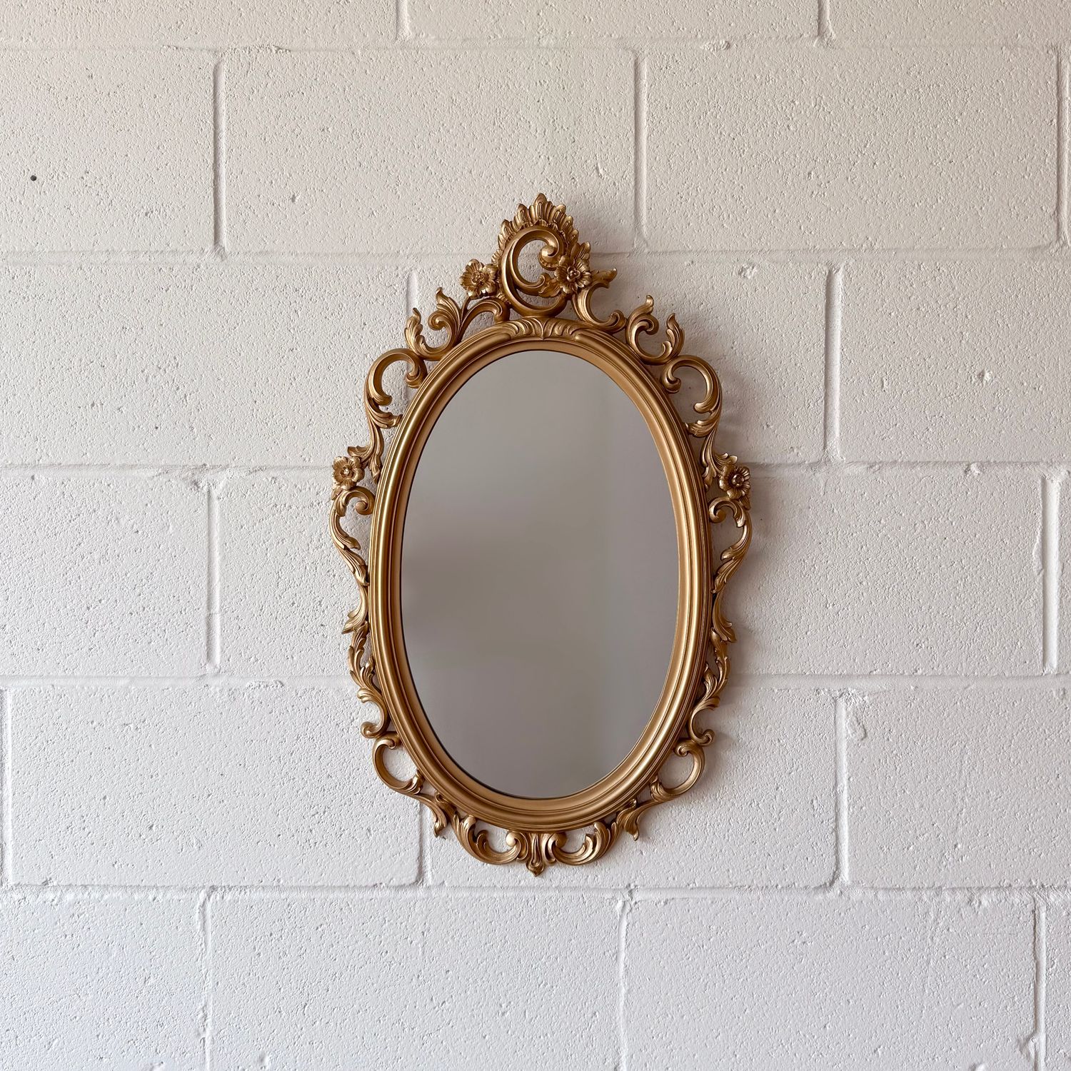 Vintage Syroco Ornate Gold Tone Rococo Style Mirror | Made in USA
