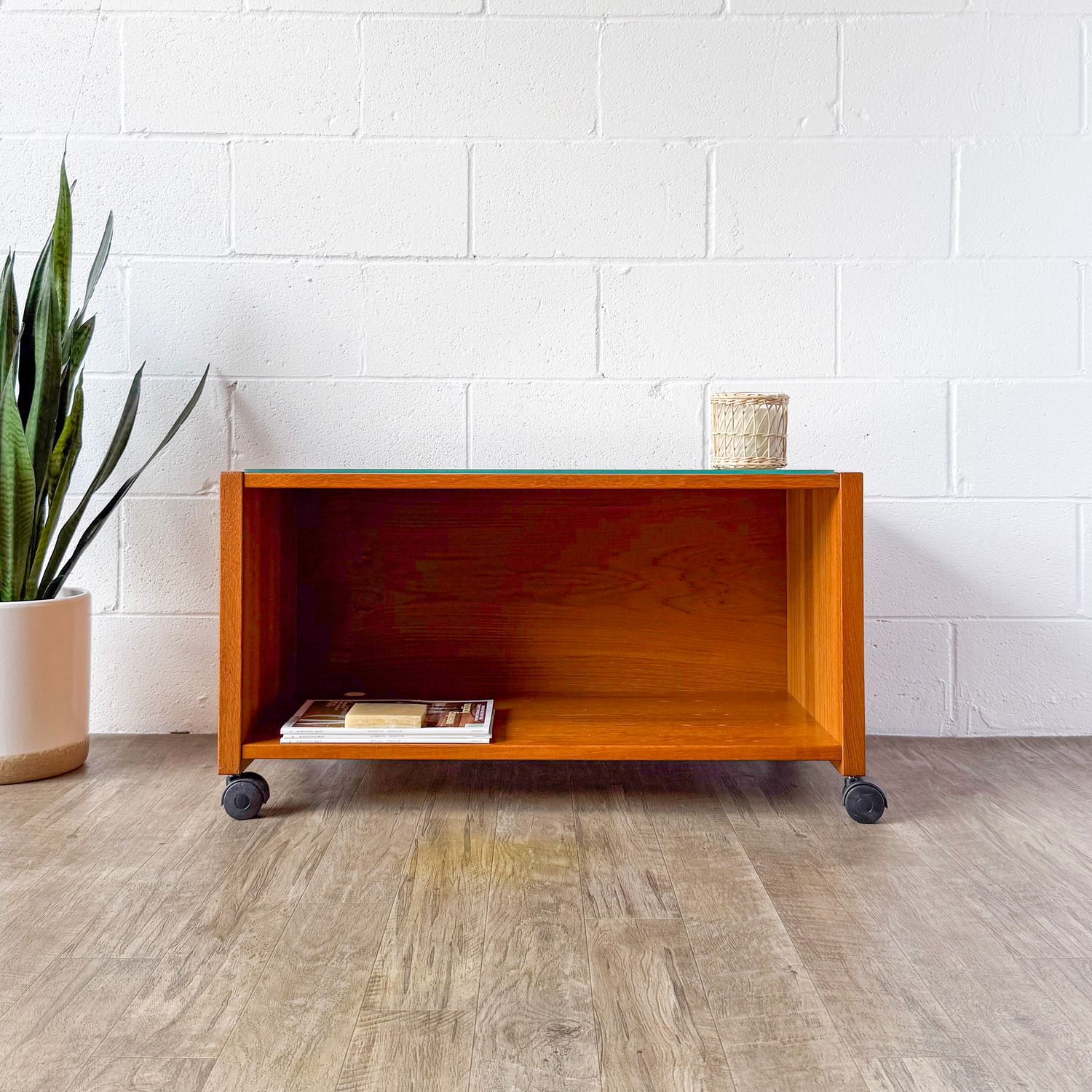 Vintage Danish Modern Media Console on Casters by Jesper | Made in Denmark