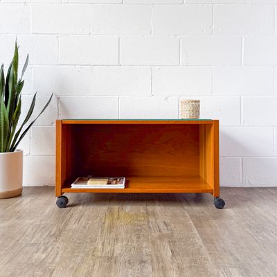 Vintage Danish Modern Media Console on Casters by Jesper | Made in Denmark