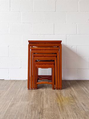 Vintage Set of (4) Chinoiserie Style Nesting Tables by George Zee &amp; Co. | Consignment