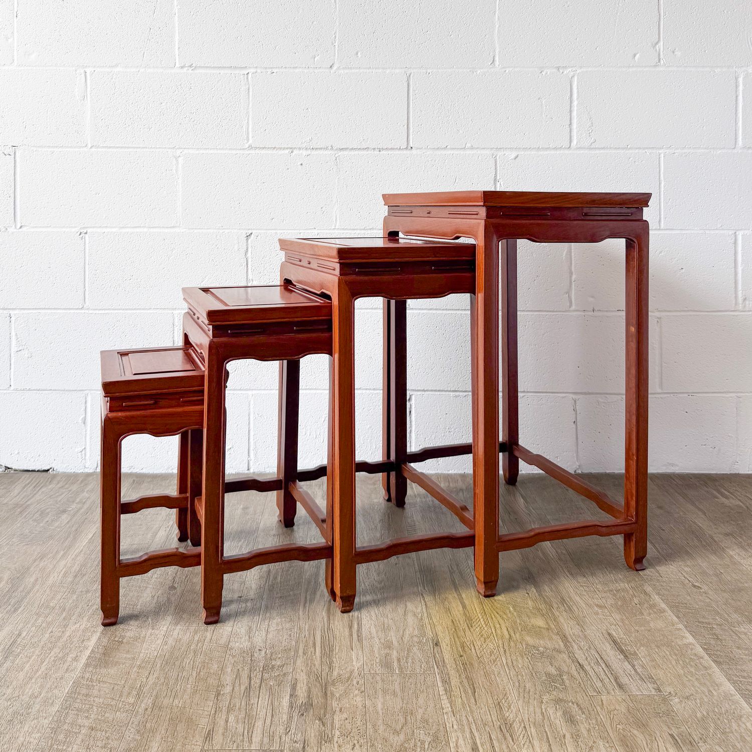 Vintage Set of (4) Chinoiserie Style Nesting Tables by George Zee &amp; Co. | Consignment