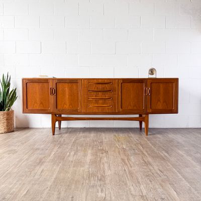 Vintage Mid-Century Modern G-Plan Fresco Teak Credenza by Victor B. Wilkins | Circa 1960's
