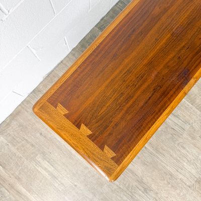 Vintage Mid-Century Modern Lane Acclaim Walnut &amp; Ash Coffee Table by Andre Bus | Refinishing Available