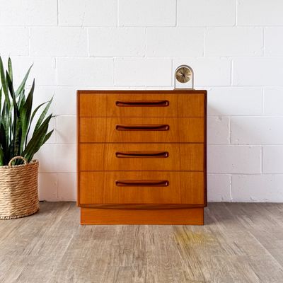 Vintage G-Plan Fresco Teak 4-Drawer Chest by Victor B. Wilkins
