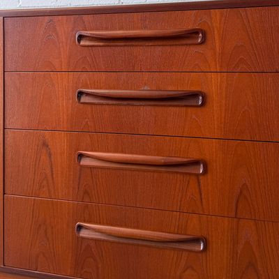 Vintage G-Plan Fresco Teak 8-Drawer Lowboy Dresser by Victor B. Wilkins