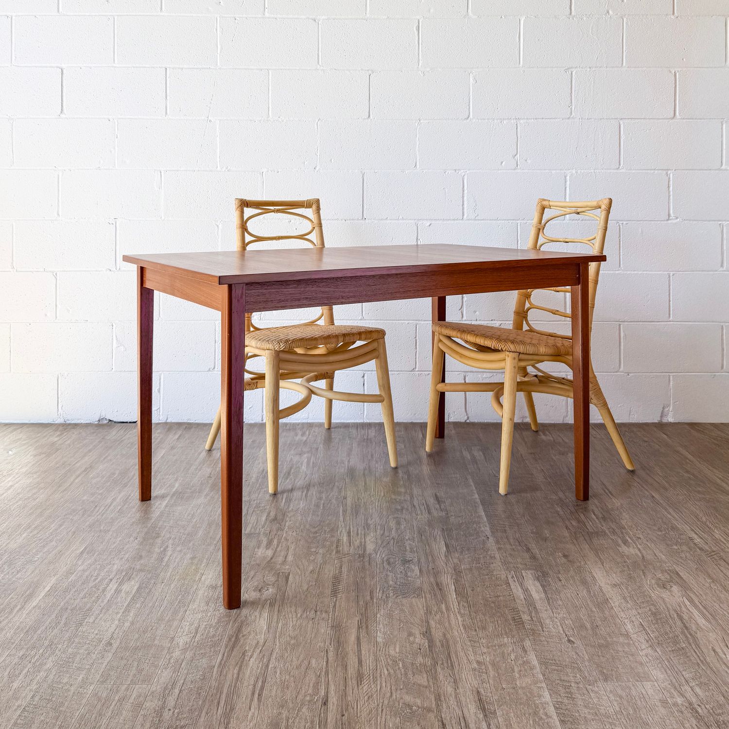 Vintage Danish Modern Style Rectangular Teak Dining Table