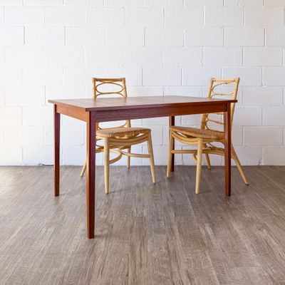 Vintage Danish Modern Style Rectangular Teak Dining Table