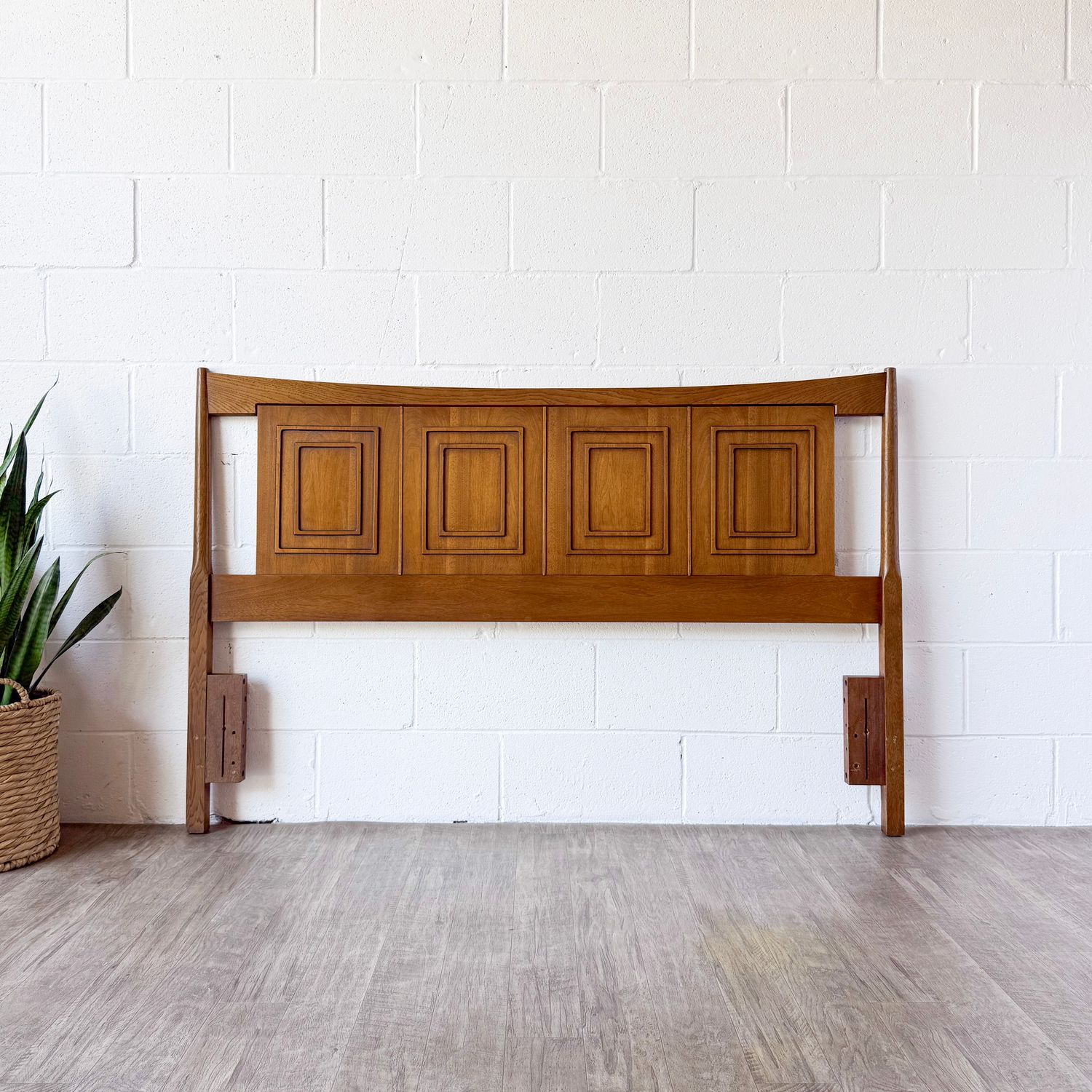 Vintage Mid-Century Modern Broyhill Sculptra Queen Headboard