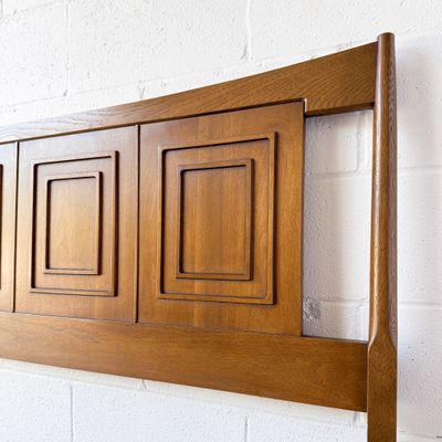 Vintage Mid-Century Modern Broyhill Sculptra Queen Headboard