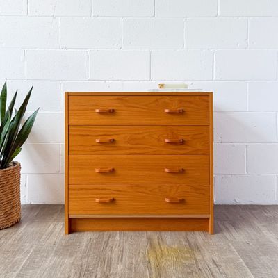 Vintage Danish Modern 4-Drawer Chest by Ervi-Møbler