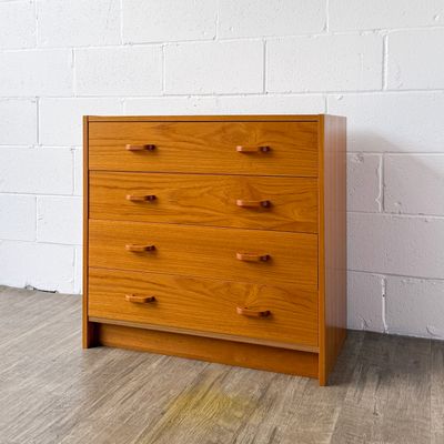 Vintage Danish Modern 4-Drawer Chest by Ervi-Møbler