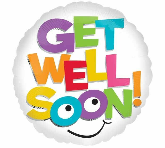 Get Well Soon Colorful Eyes Balloon
