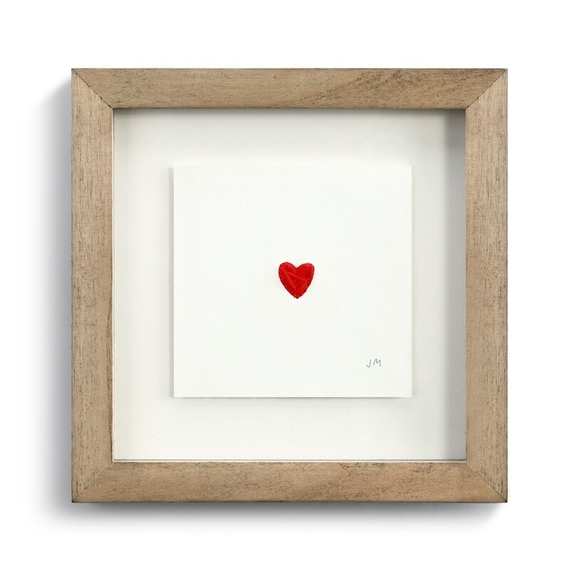 Stitched Heart Framed Art