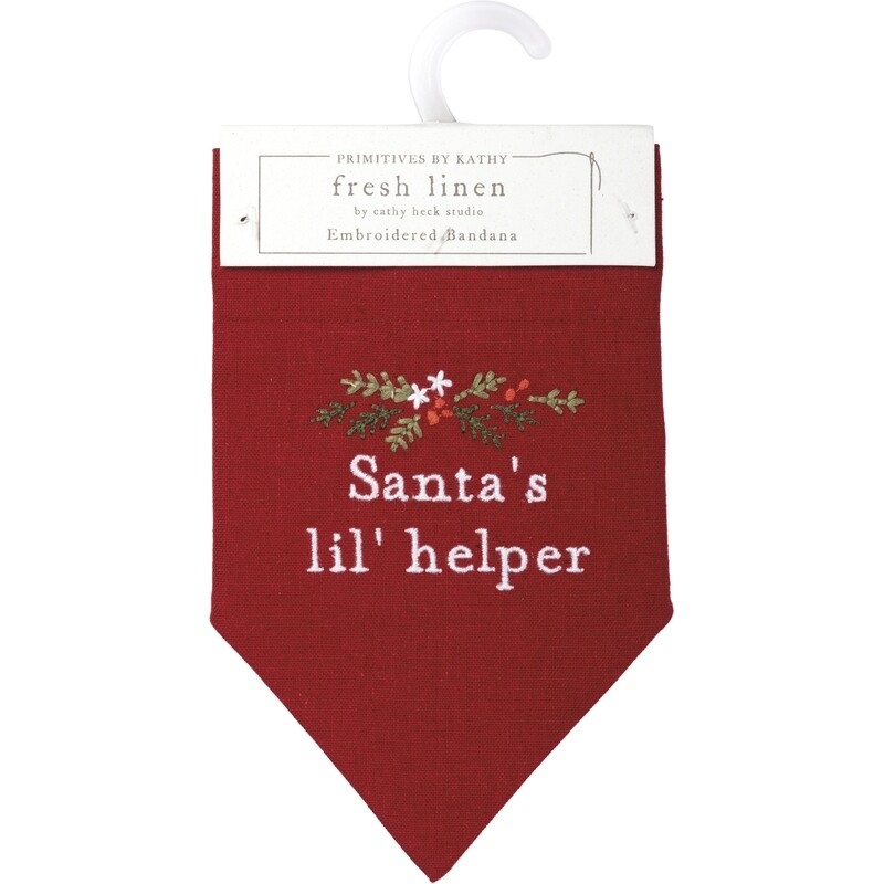 Santa's Lil' Helper Reversible Dog Bandana