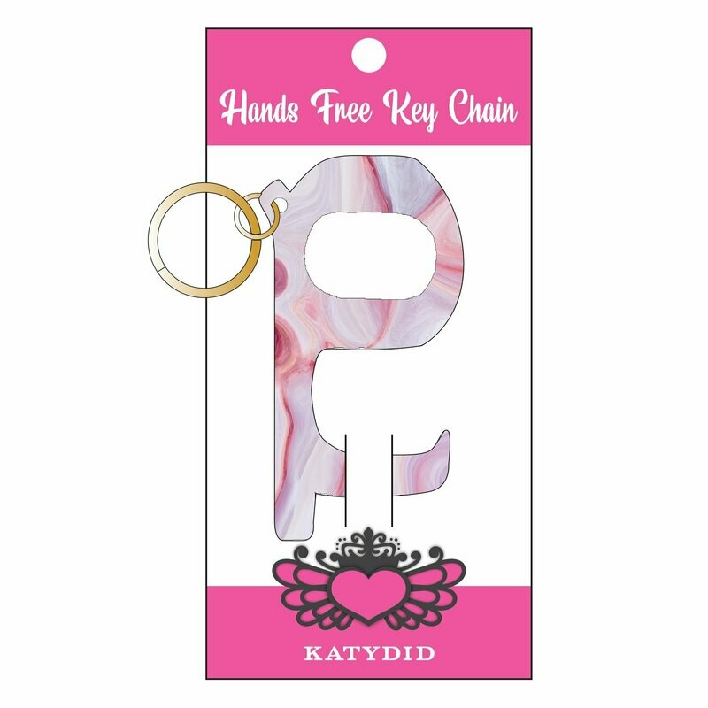 Hands-Free No-Touch Key Chain Pink Pearl