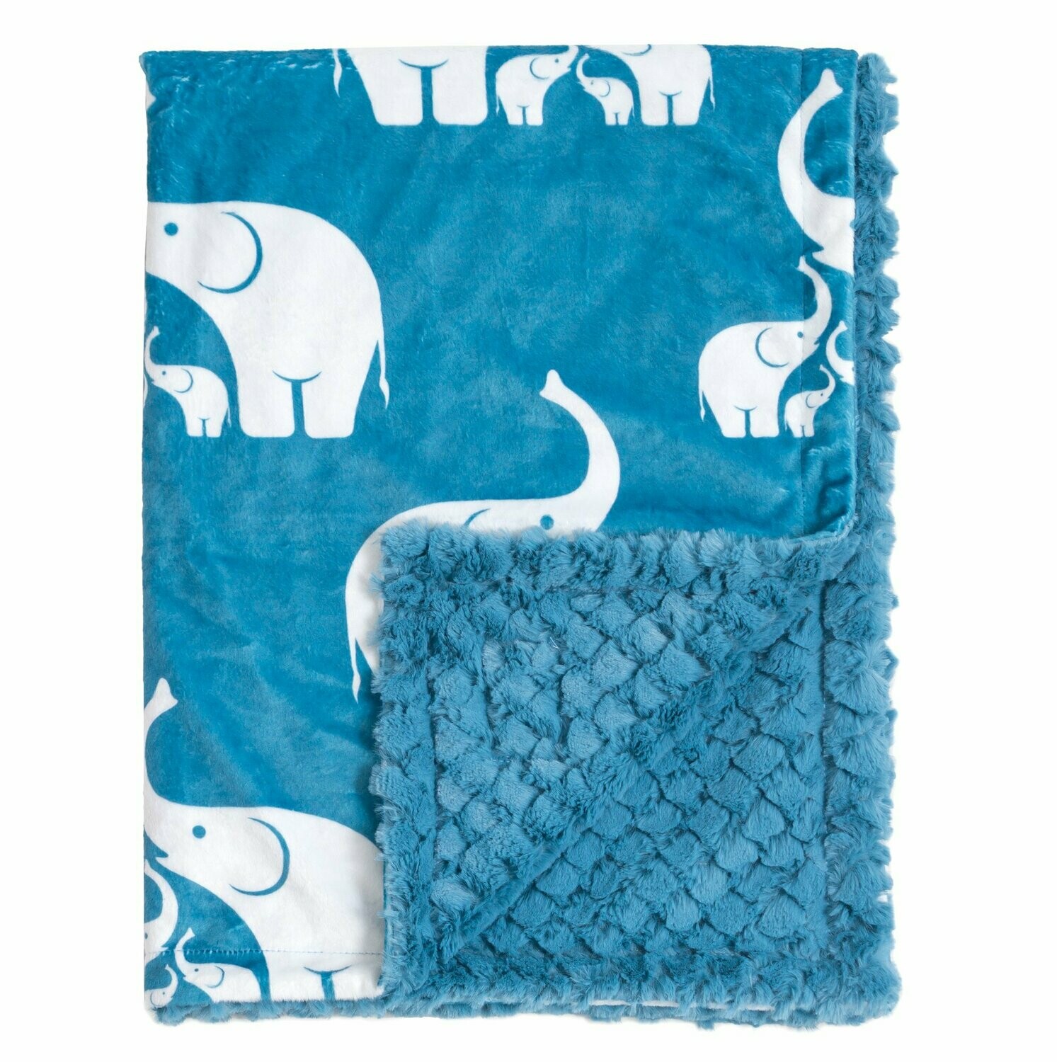 Blanket Love Coastal Blue Elephant Baby Blanket