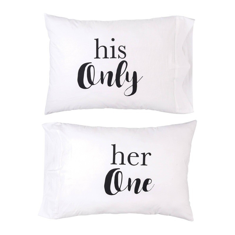 Her One His Only Pillowcase Set