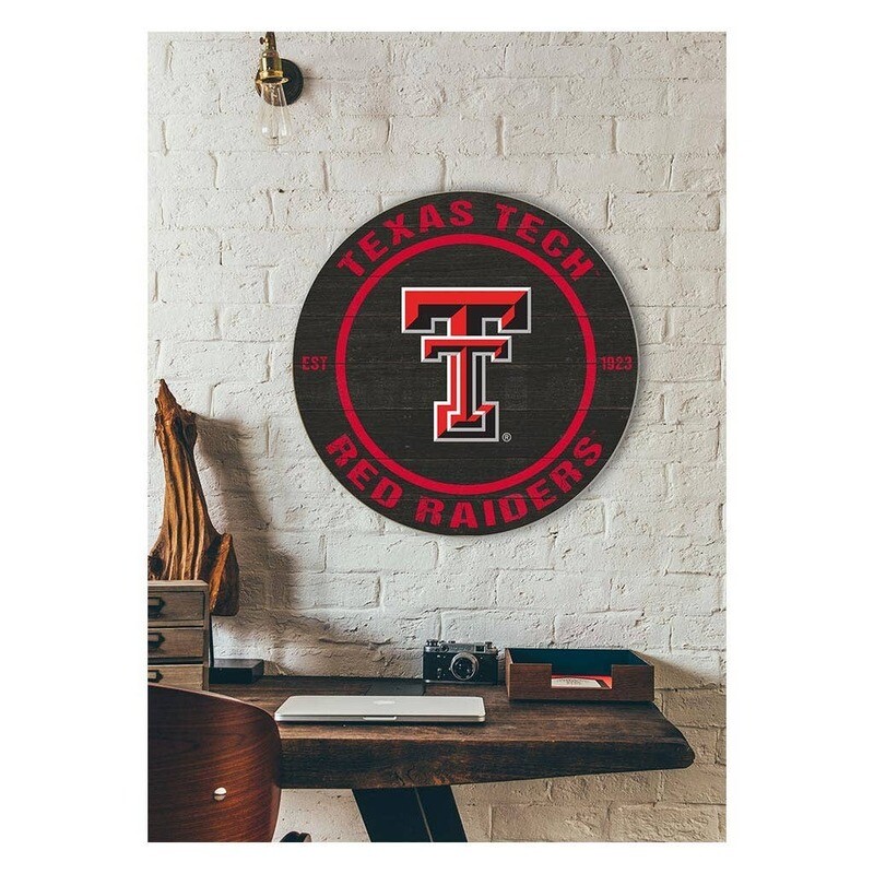 Texas Tech Round Sign