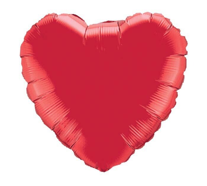 Solid Ruby Red Heart Balloon