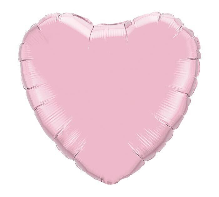 Solid Rose Light Pink Heart Balloon