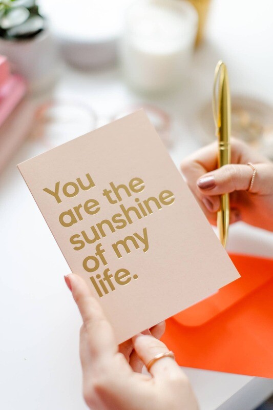You Are The Sunshine Of My Life Musical Greeting Card