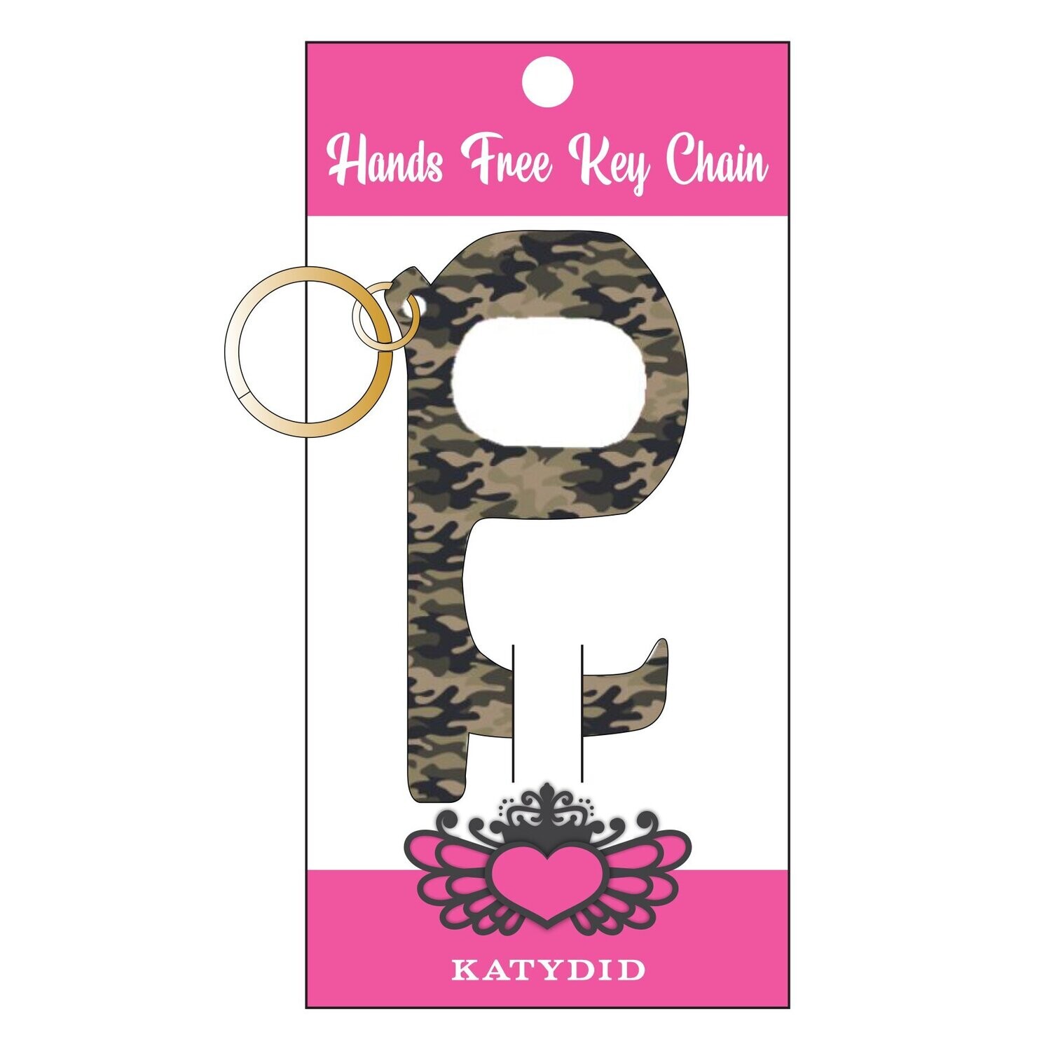 Hands-Free No-Touch Key Chain Camo