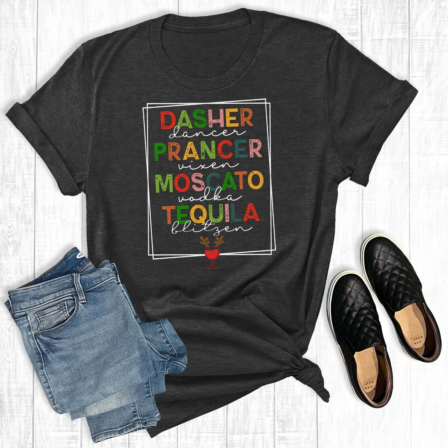 Dasher Dancer Vodka Blitzen T-Shirt