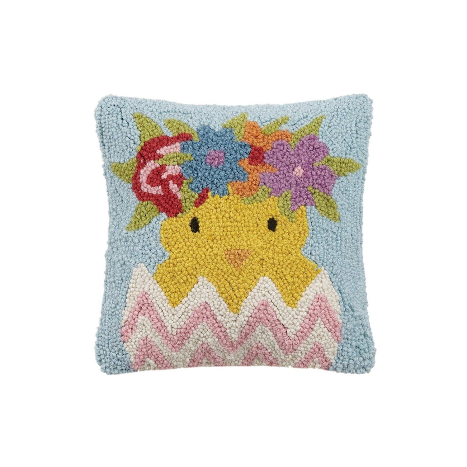 Chick & Egg Wool Hook Pillow