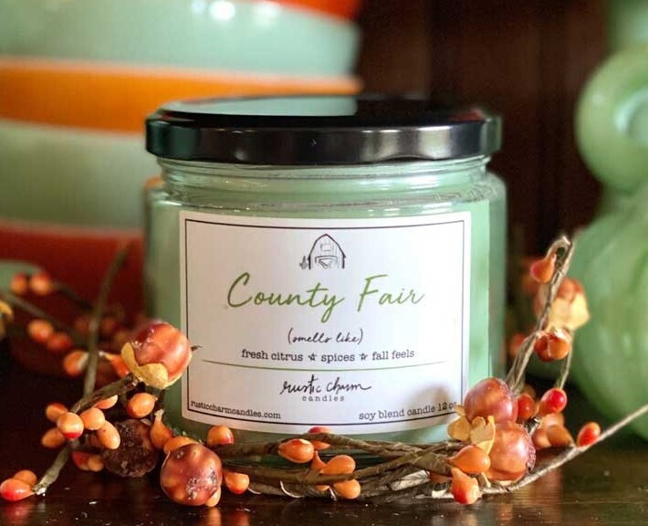 County Fair Citrus & Fall Spice Candle 12 oz