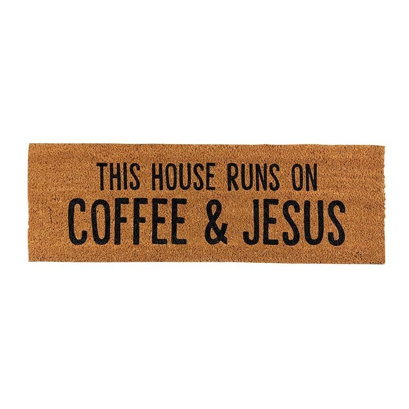 Coffee & Jesus Door Mat