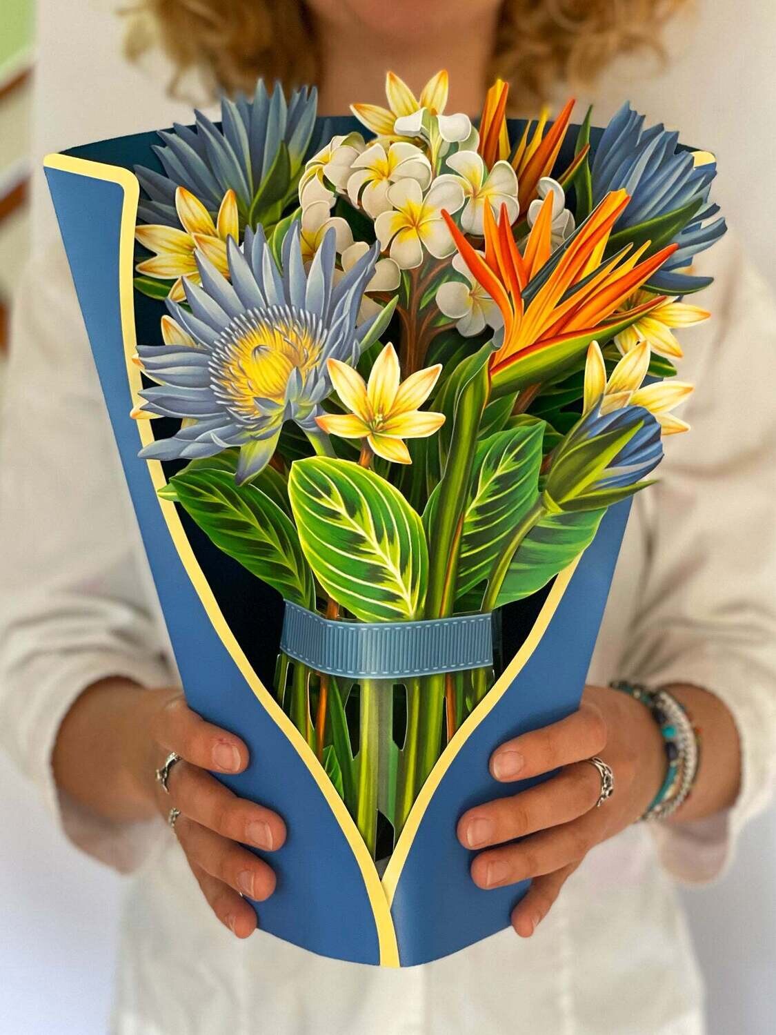 Tropical Bloom Pop Up Bouquet Card