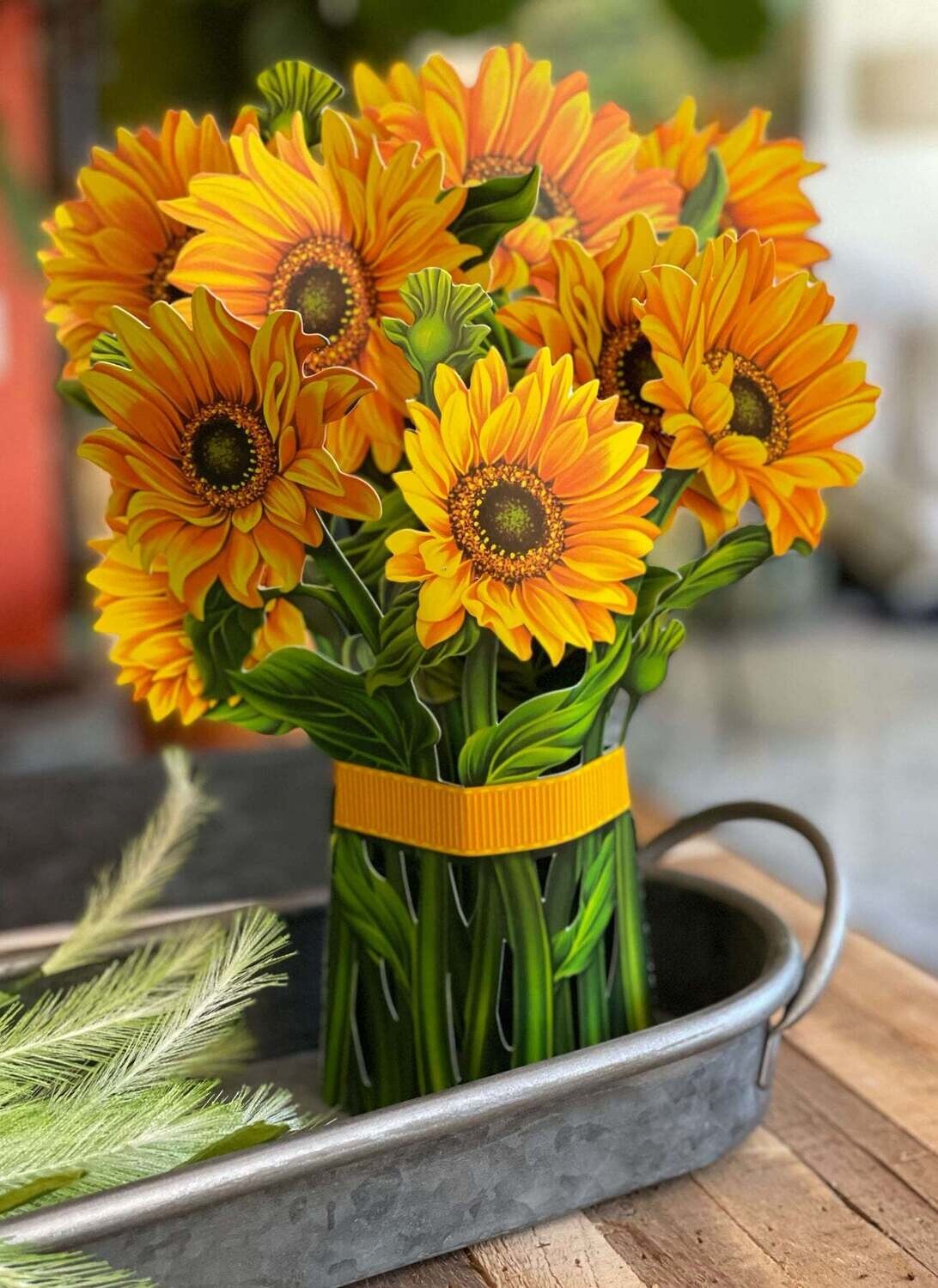Cheerful Sunflower Pop Up Bouquet Card