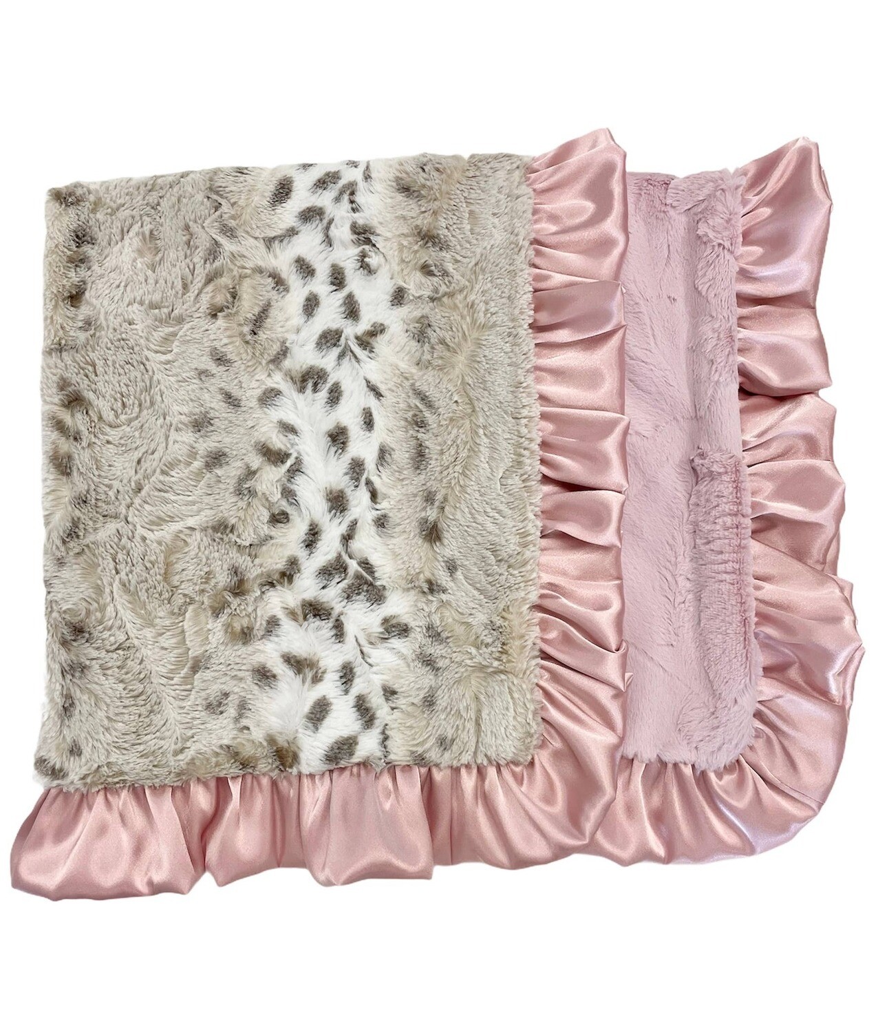Snowcat Dusty Pink Luxe Cuddle Blanket