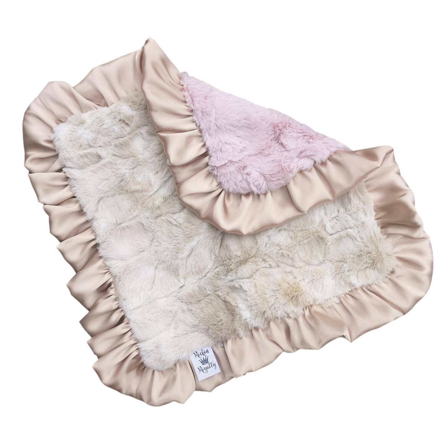 Rabbit Blush Luxe Cuddle Travel Lovey