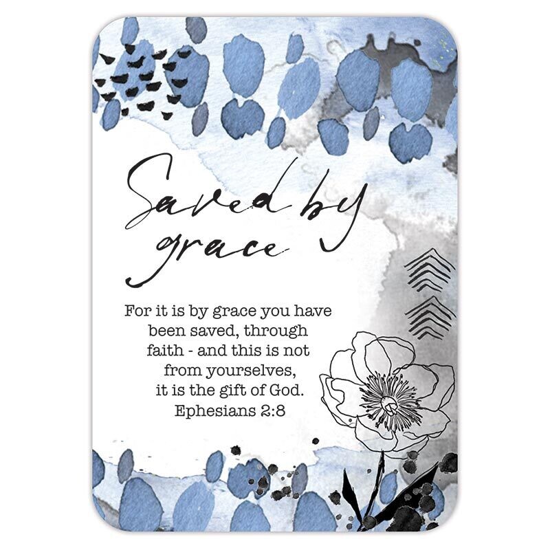 Saved By Grace Laminated Verse Card