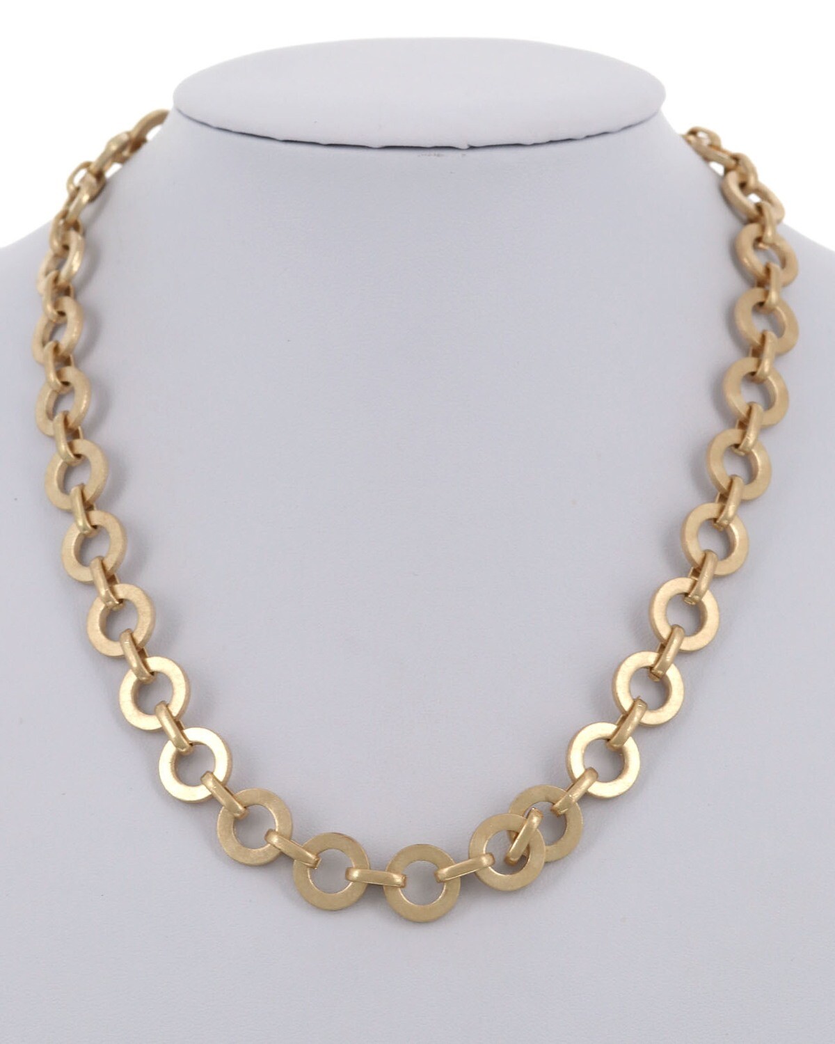 Rounded Link Gold Chain Necklace
