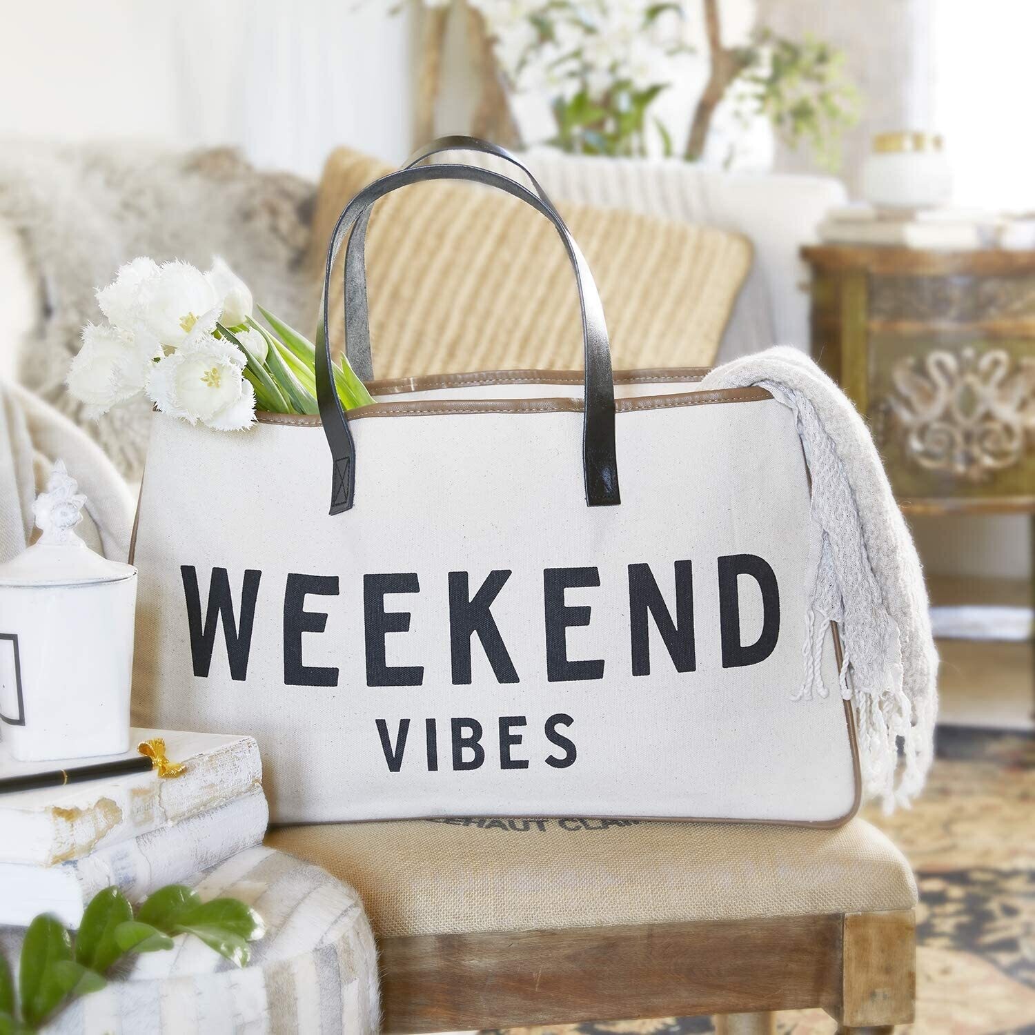 Weekend Vibes Hold Everything Tote