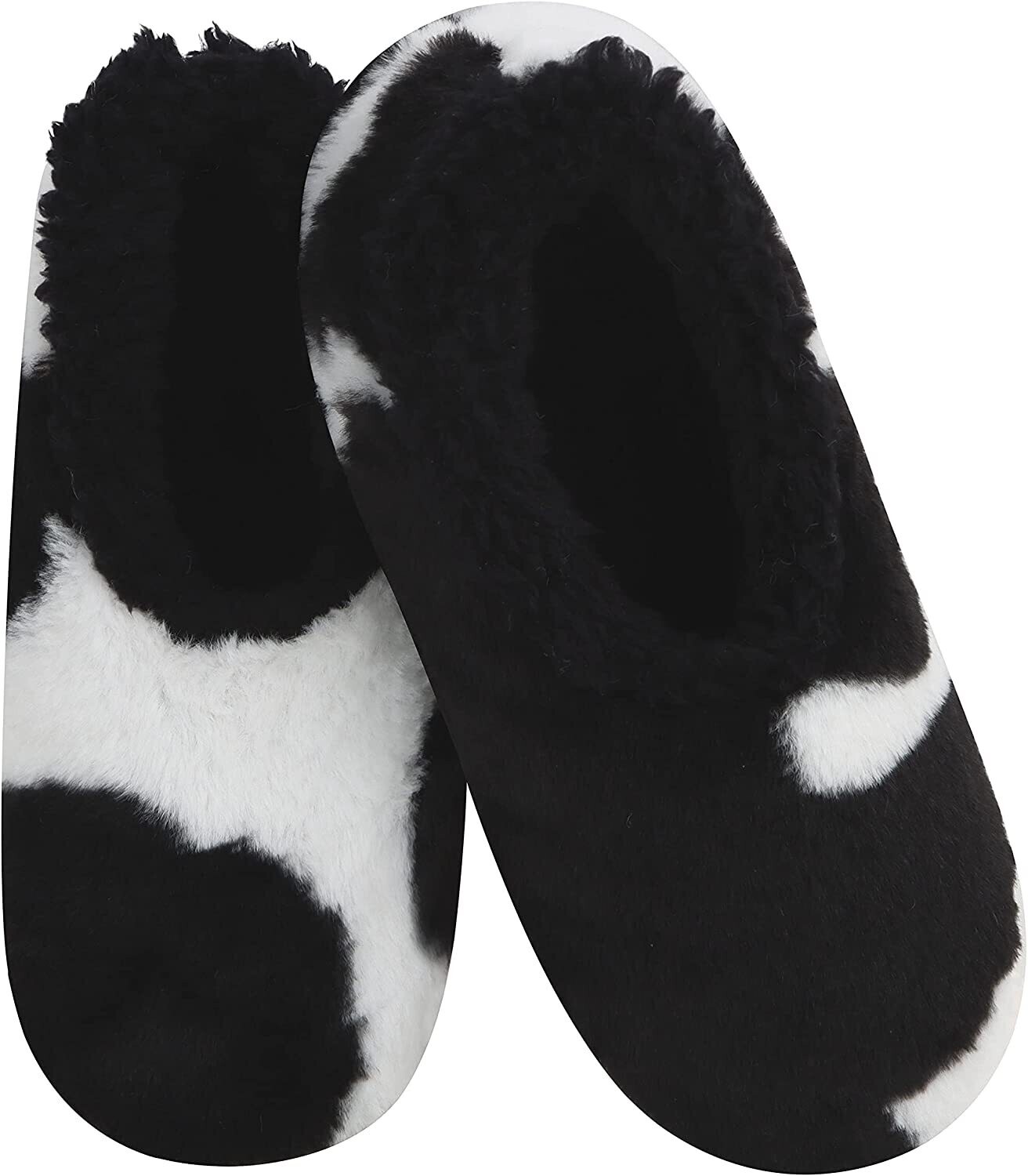 Holy Cow Slippers Black & White