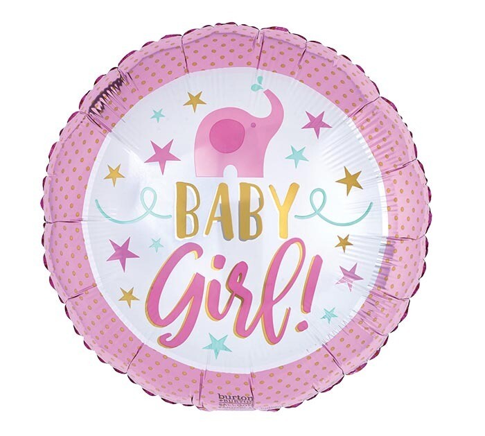 Baby Girl Pink Elephant Balloon