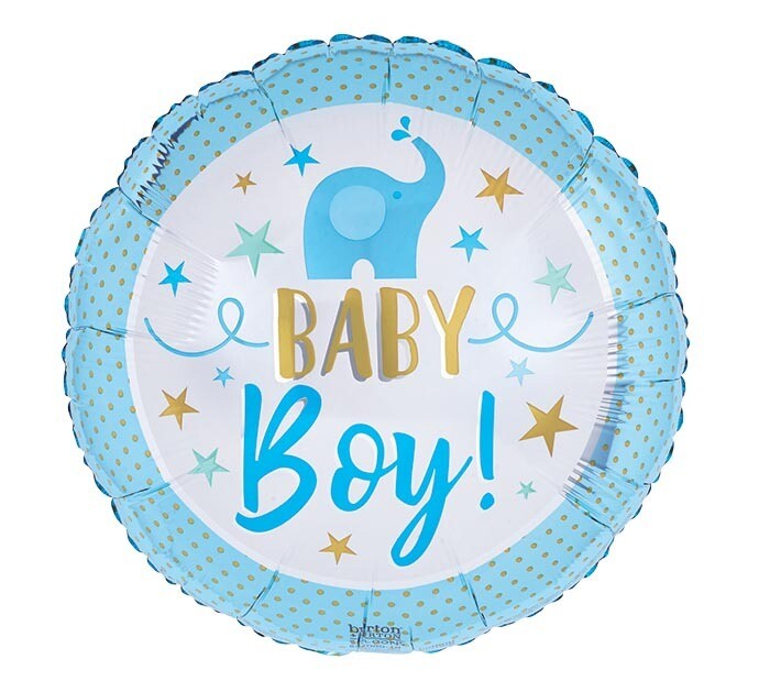 Baby Boy Blue Elephant Balloon