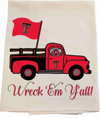 Texas Tech Wreck &#39;Em Y&#39;all Dish Towel